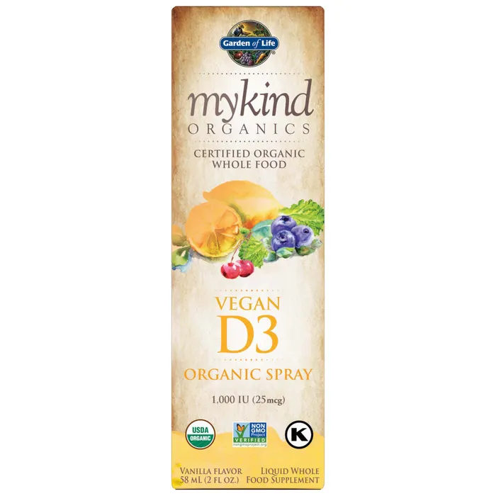  MyKind Organics, Vegan D3 Organic Spray, Vanilla,(58 ml) 